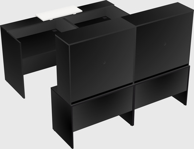 Shared u-shaped reception desks