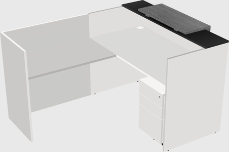 L-shaped modular reception