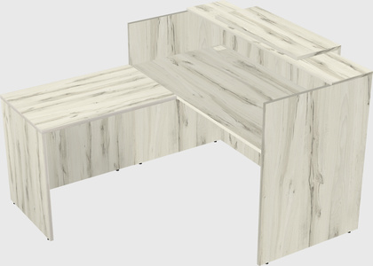 L-shaped modular reception