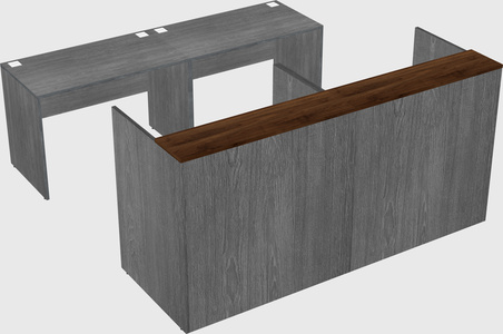 Shared u-shaped reception desks
