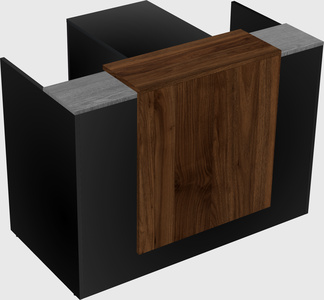 L-shaped modular reception
