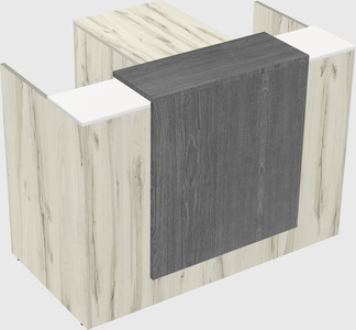 L-shaped modular reception
