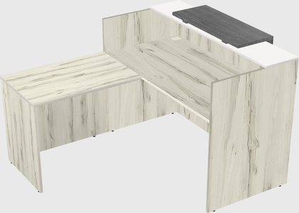 L-shaped modular reception