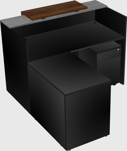 L-shaped modular reception