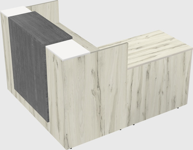 L-shaped modular reception