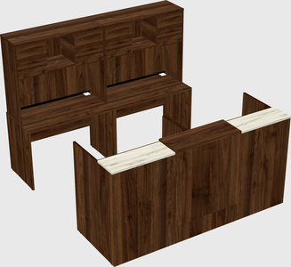 Shared u-shaped reception desks