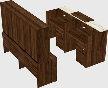 Shared u-shaped reception desks