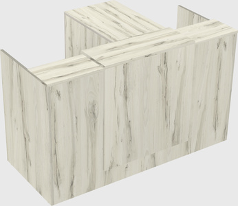 L-shaped modular reception