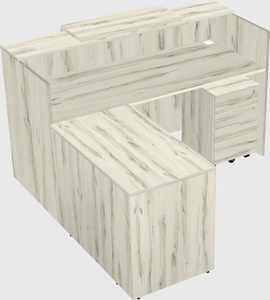 L-shaped modular reception