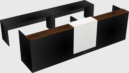 Shared u-shaped reception desks