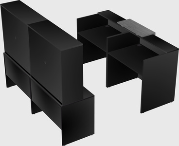 Shared u-shaped reception desks