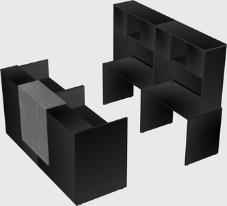 Shared u-shaped reception desks