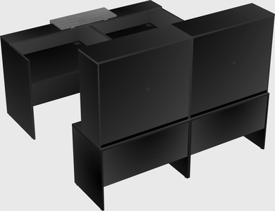 Shared u-shaped reception desks