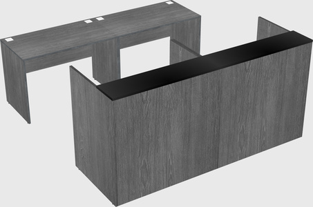 Shared u-shaped reception desks