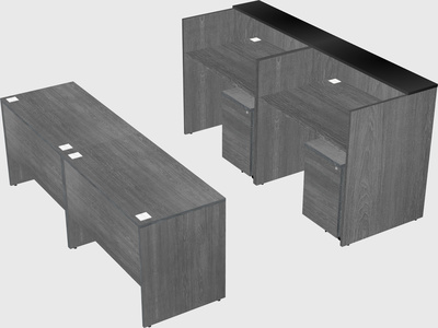 Shared u-shaped reception desks