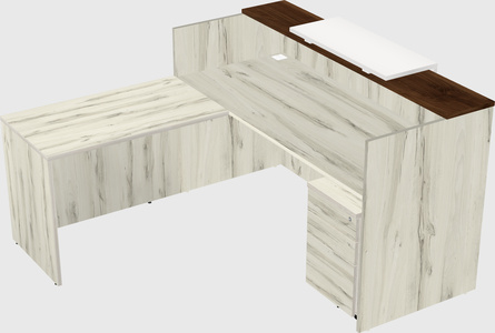 L-shaped modular reception