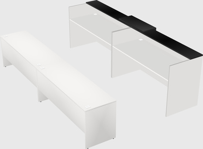 Shared u-shaped reception desks