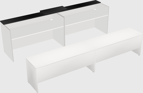 Shared u-shaped reception desks