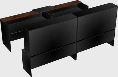 Shared u-shaped reception desks