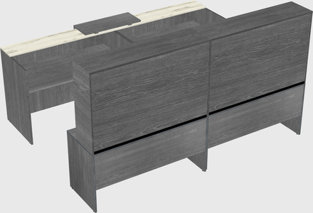 Shared u-shaped reception desks
