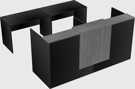 Shared u-shaped reception desks