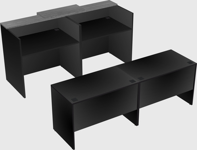 Shared u-shaped reception desks