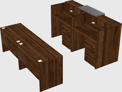 Shared u-shaped reception desks