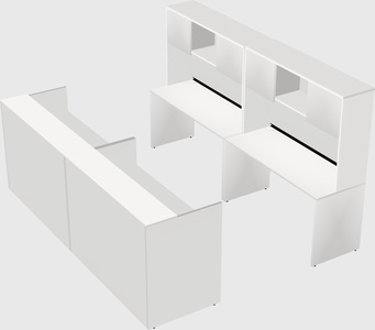 Shared u-shaped reception desks