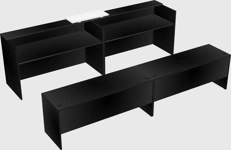 Shared u-shaped reception desks