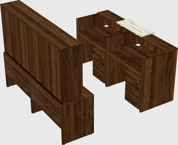 Shared u-shaped reception desks