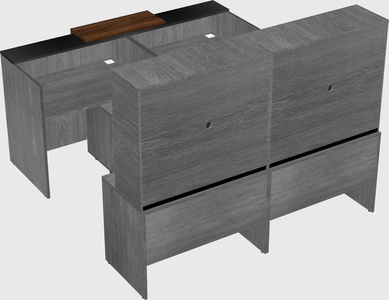 Shared u-shaped reception desks