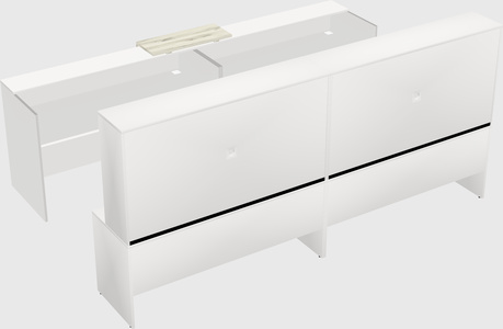 Shared u-shaped reception desks