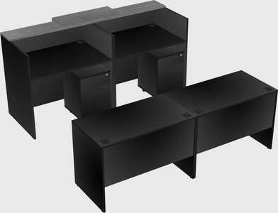 Shared u-shaped reception desks