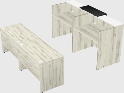 Shared u-shaped reception desks