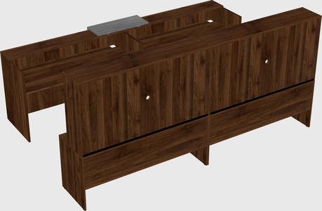 Shared u-shaped reception desks