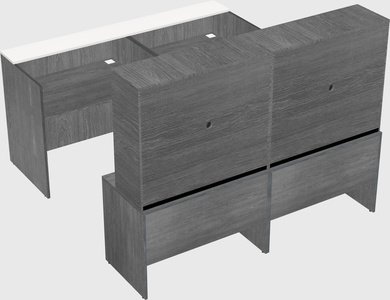 Shared u-shaped reception desks