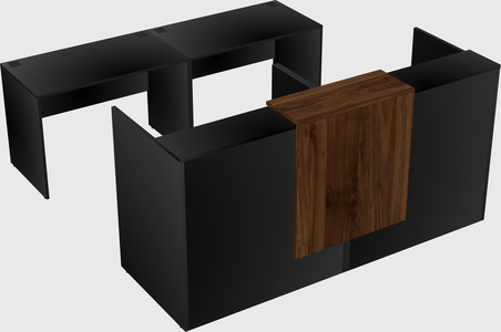Shared u-shaped reception desks