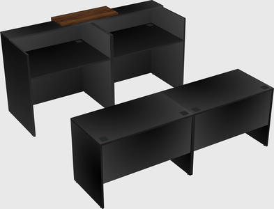 Shared u-shaped reception desks