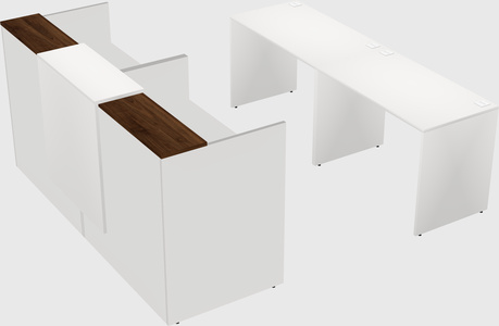 Shared u-shaped reception desks