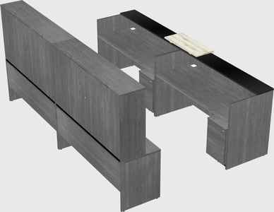Shared u-shaped reception desks