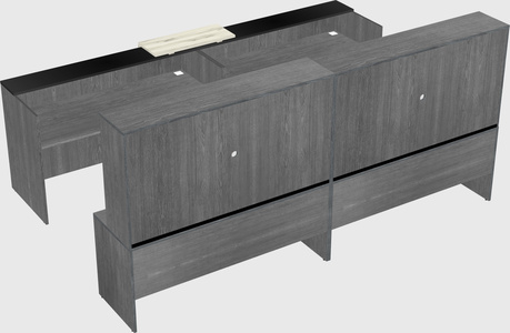 Shared u-shaped reception desks