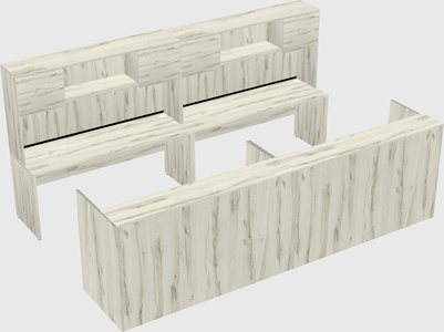 Shared u-shaped reception desks