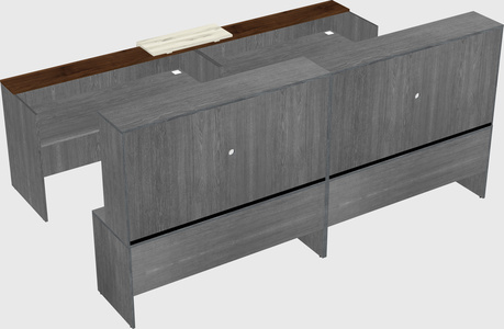 Shared u-shaped reception desks