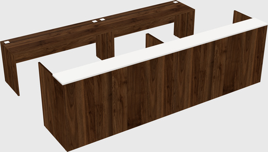 Shared u-shaped reception desks