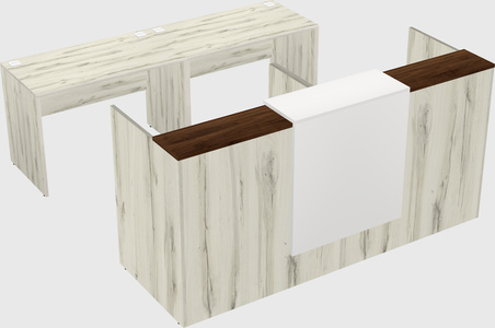 Shared u-shaped reception desks
