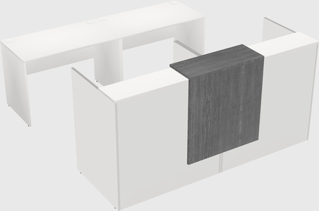 Shared u-shaped reception desks