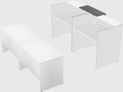 Shared u-shaped reception desks