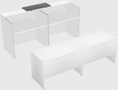 Shared u-shaped reception desks