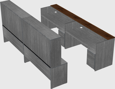 Shared u-shaped reception desks
