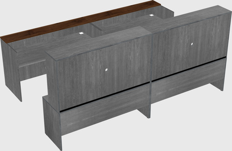 Shared u-shaped reception desks